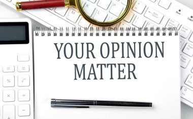 Not defterine hesap makinesi ve klavye ile yazdığınız Opinion Madde Metniniz, iş