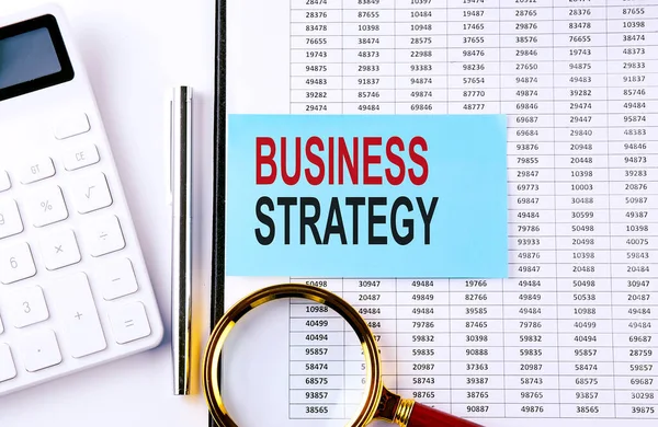 Business Strategy Наклейці Фоні Діаграми Бізнес Концепція — стокове фото