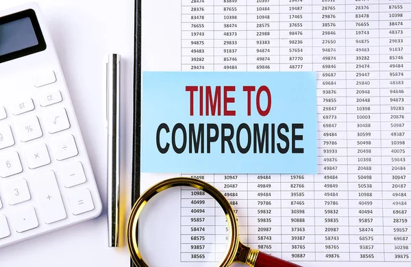 Time Compromise Sticker Chart Background Business Concept — Foto Stock