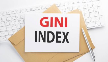 Klavyedeki zarfta GINI INDEX metni