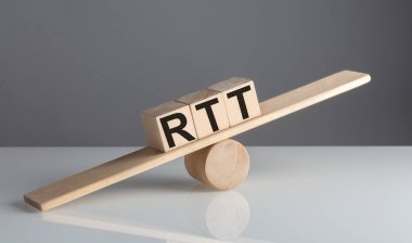 Tahta küplere RTT, ahşap denge, iş konsepti