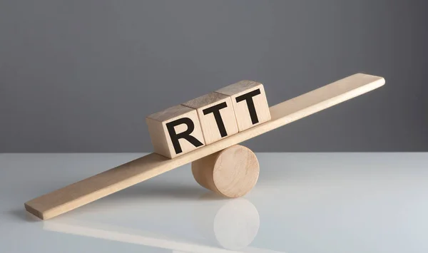 Tahta küplere RTT, ahşap denge, iş konsepti
