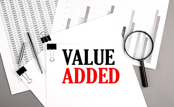 Value Added Text Paper Chart Background — Stock Photo, Image