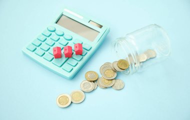 Evi, altın sikke ve kavramsal konut kredisi hesap makinesi