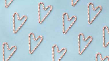 Noel Baba CLAUS CANE YENİ HAYATINI YAPIYOR, şeker arkaplan pankartı