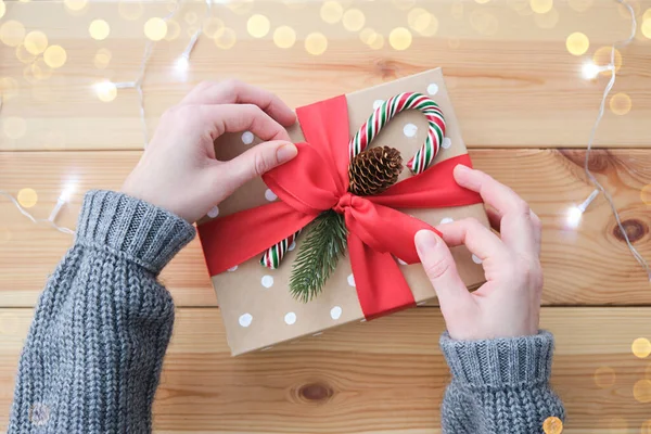 Embalagem Dos Presentes Natal Fundo Branco — Fotografia de Stock