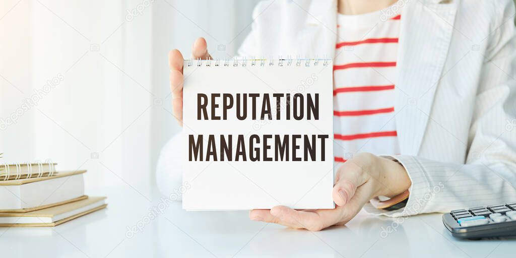Reputation Management card isolated on white background