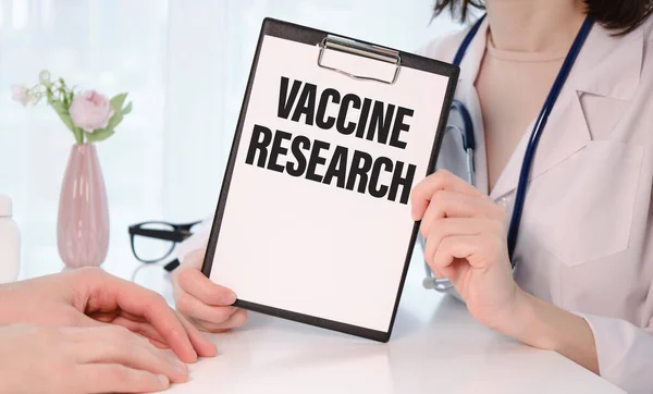 Text Vaccin Forskning Kortet Begreppet Vaccin Mot Koronavirus Eller Covid — Stockfoto