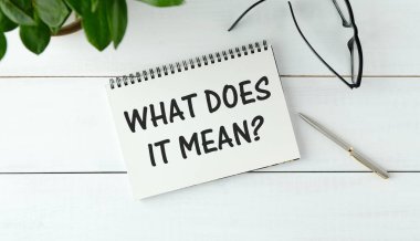 Araçlar ve Notlar ile Not Defteri Bu ne anlama geliyor, iş konsepti.