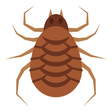 Kedi piresi için düz renk simgesi.