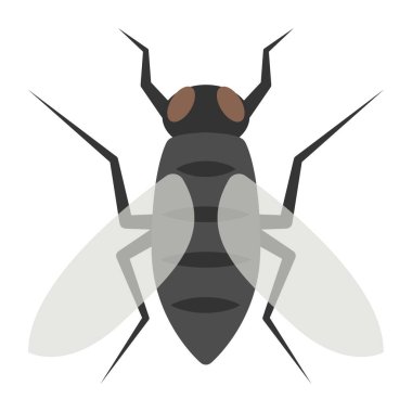 Sinek böceği için düz renk simgesi.