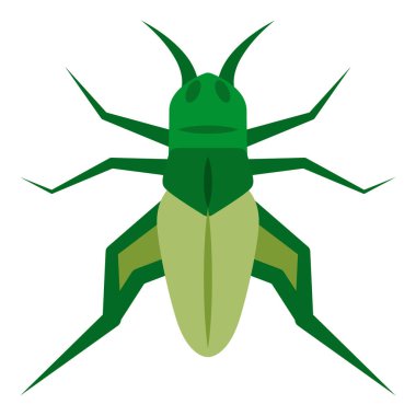 Kriket hatası için düz renk simgesi.