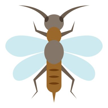 Yılan sineği için düz renk simgesi.