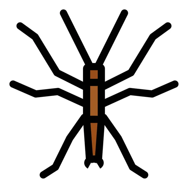 Icône Contour Remplie Pour Les Bâtons Marche Bug — Image vectorielle
