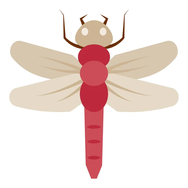 Flat Color Icon Dragonfly — Stock Vector