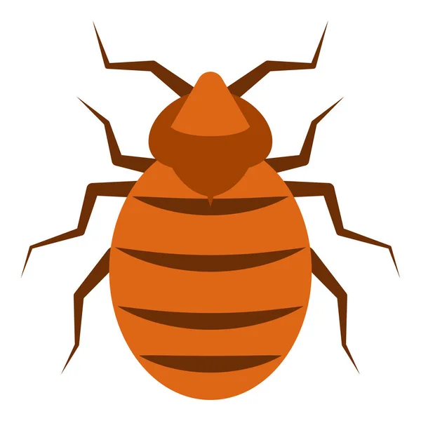 Flat Color Icon Parasite Bug — Stock Vector