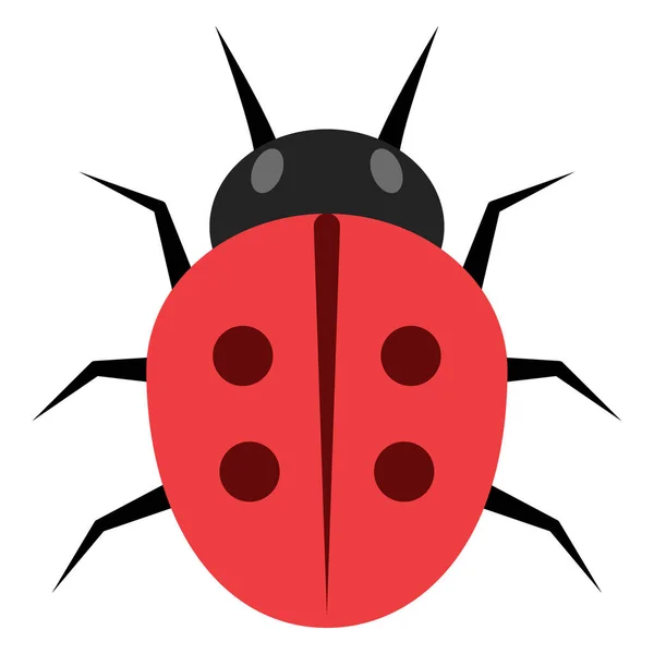 Flat Color Icon Ladybug — Stock Vector