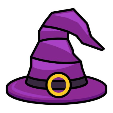 Cadı şapkası için doldurulmuş taslak simgesi.