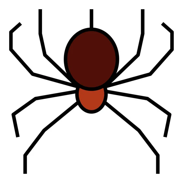 Örümcek Için Doldurulmuş Taslak Simgesi — Stok Vektör