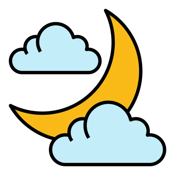 Filled Outline Icon Moon — Stock Vector