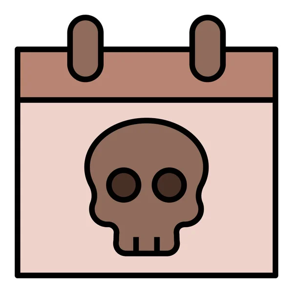 Gefülltes Umrisssymbol Für Den Halloween Kalender — Stockvektor