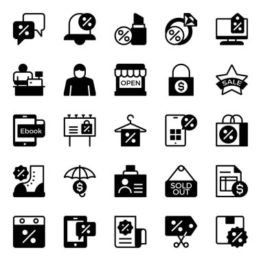 Kara Cuma için simge simgeleri.