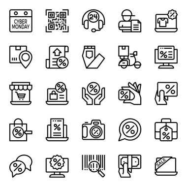 Kara Cuma için özet simgeleri.