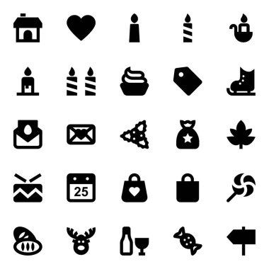 Mutlu noeller için simge simgeleri.