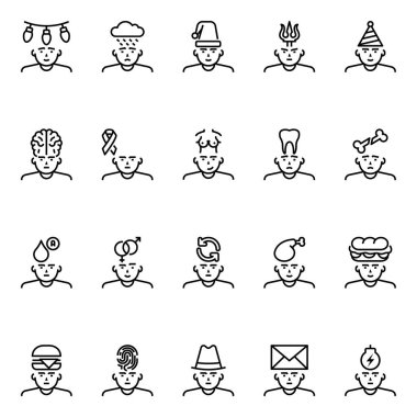 Düşünen akıl için özet simgeleri.