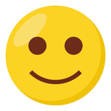 Mutlu yüz ifadesi karakteri emoji düz simgesi.