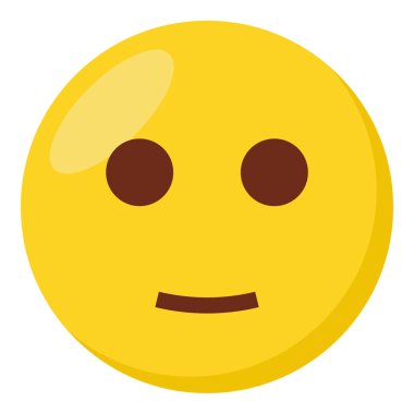 Mutlu yüz ifadesi karakteri emoji düz simgesi.