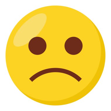 Somurtkan yüz ifadesi karakteri emoji düz simgesi.
