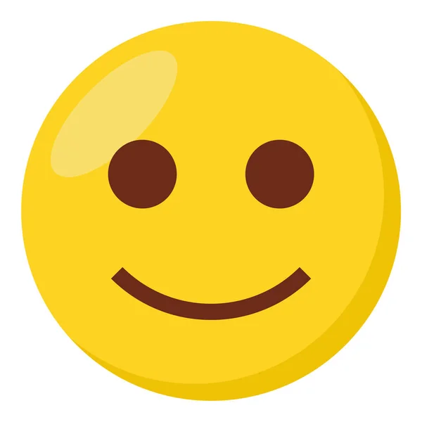 Cara Feliz Expressão Personagem Emoji Plana Ícone — Vetor de Stock