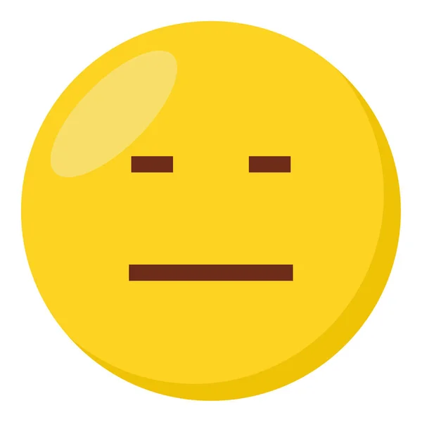 Expresión Cara Sin Expresión Carácter Emoji Icono Plano — Archivo Imágenes Vectoriales