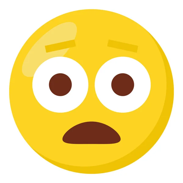 Astonished Face Expression Character Emoji Flat Icon — Stock Vector