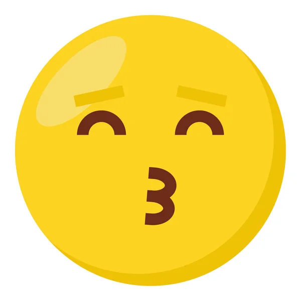 Κλειστά Μάτια Πρόσωπο Έκφραση Χαρακτήρα Emoji Επίπεδη Εικόνα — Διανυσματικό Αρχείο