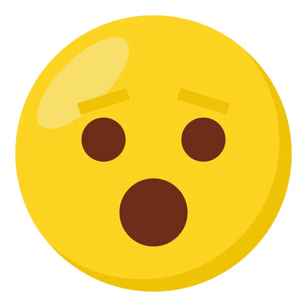 Stirnrunzeln Gesichtsausdruck Charakter Emoji Flache Symbol — Stockvektor