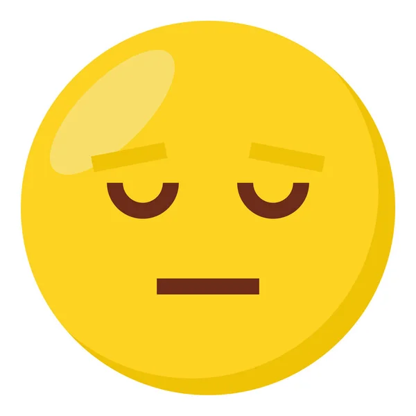 Cara Triste Expresión Carácter Emoji Plano Icono — Archivo Imágenes Vectoriales