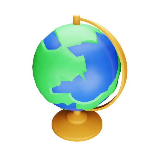 Globe Rendering Isometric Icon — Vector de stock