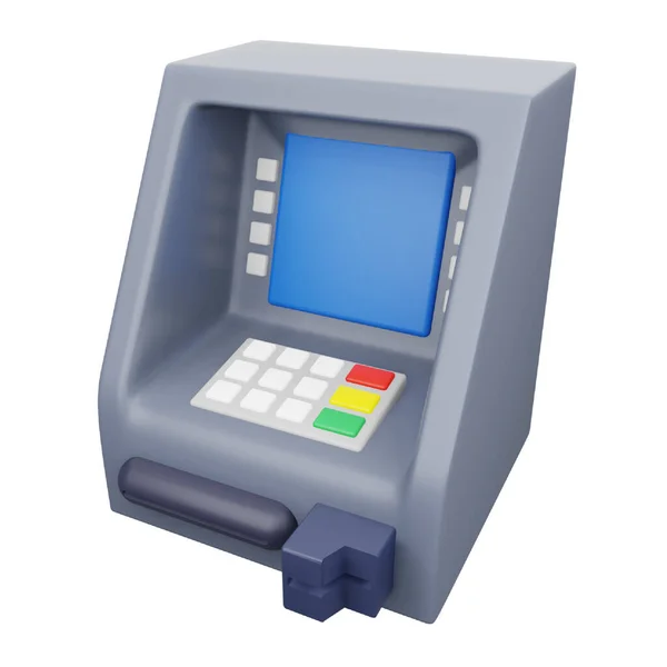 Geldautomaat Weergave Isometrische Pictogram — Stockvector