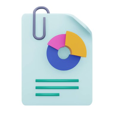 Grafik raporu 3d eşölçümleme simgesi.