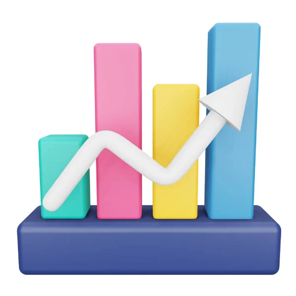 Analytics Graph Rendering Isometric Icon — Stock Vector