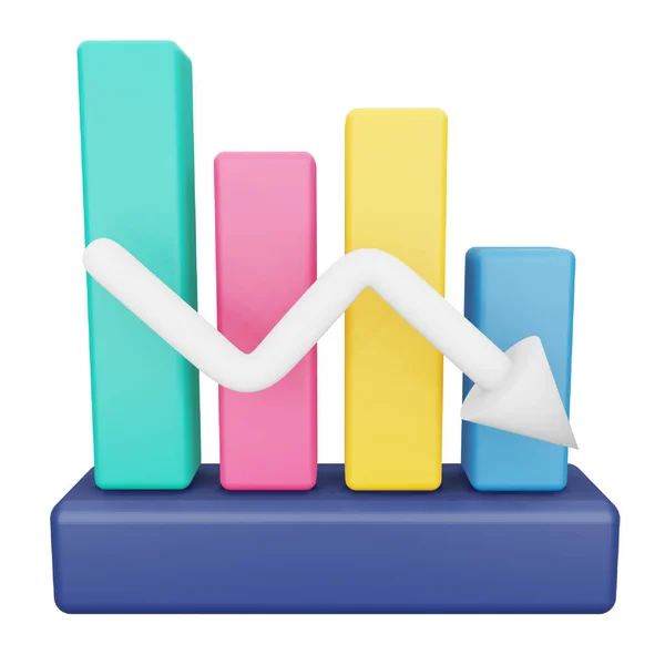 Analytics Graph Rendering Isometric Icon — Stock Vector
