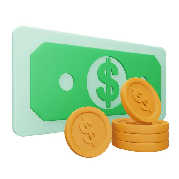 Money Cash Rendering Isometric Icon — Stock Vector