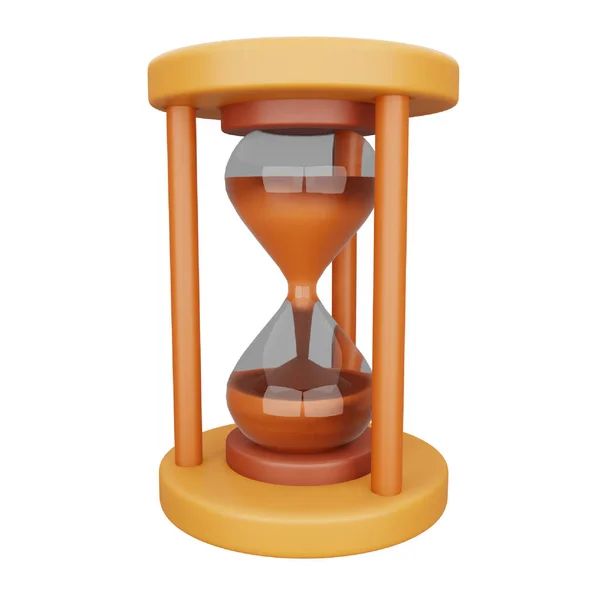 Hourglass Rendering Isometric Icon — Stok Vektör