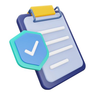Document security 3d rendering isometric icon.