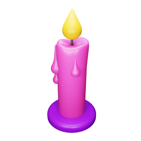 Candle Rendering Isometric Icon — Wektor stockowy