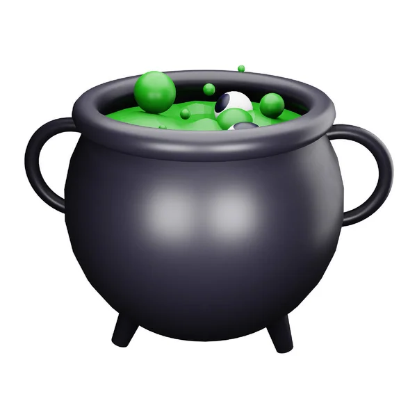 Cauldron Rendering Isometric Icon — Stockvektor