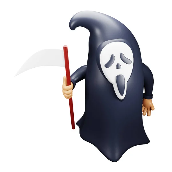 Ghost Monster Rendering Isometric Icon — Stockvektor