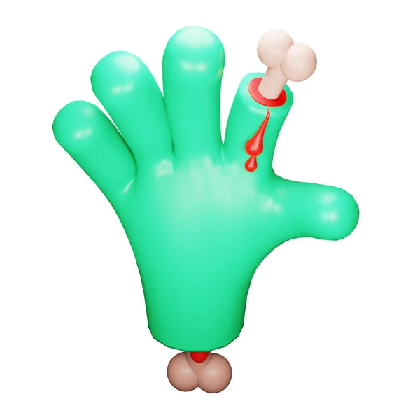 Zombie Hand Rendering Isometric Icon — Stockový vektor